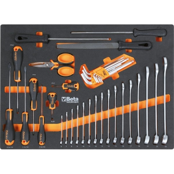 KIT/PRM1 - JOGO COM 196 FERRAMENTAS PARA CARRO C04 BETA BOX- MODELO BETA WORKER