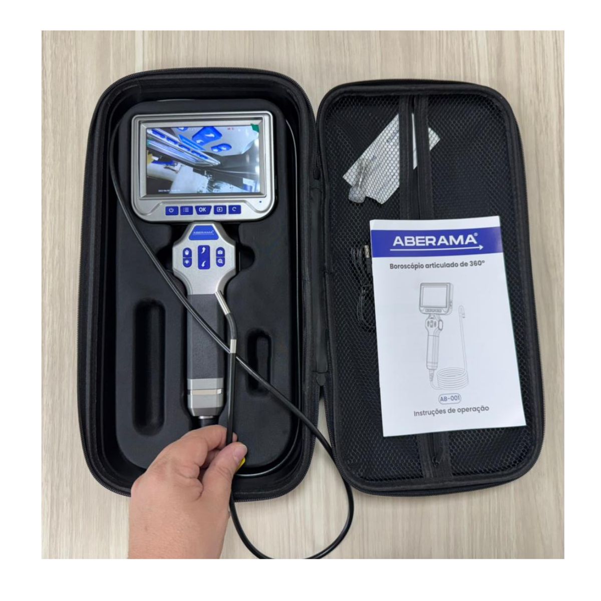 ENDOSCOPIO DIGITAL AUTOMOTIVO, MODELO MS50, MARCA ABERAMA, PROJETADO PARA INSPECOES VISUAIS EM LOCAIS DE DIFICIL ACESSO,