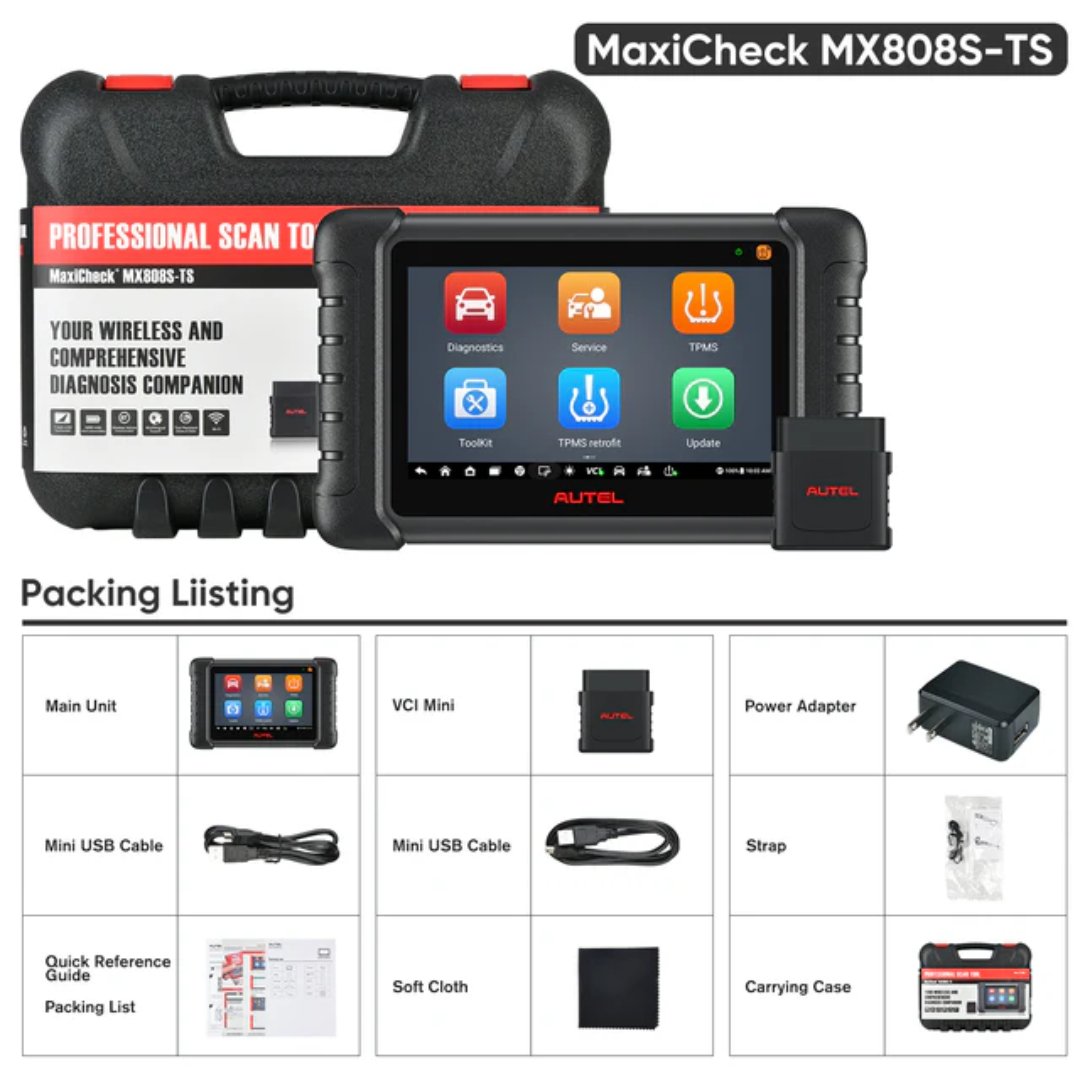Scanner Automotivo Autel MaxiCheck MX808S TS - Aberama