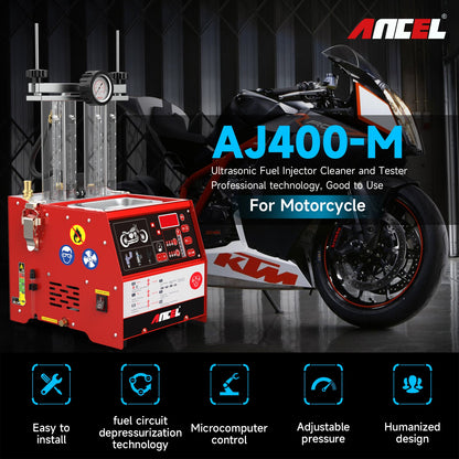 Maquina de Limpeza de bicos Injetores para moto AJ400M - Aberama